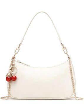 Vintage PU Leather Hobo Cherry Crossbody Purse Shoulder Bag